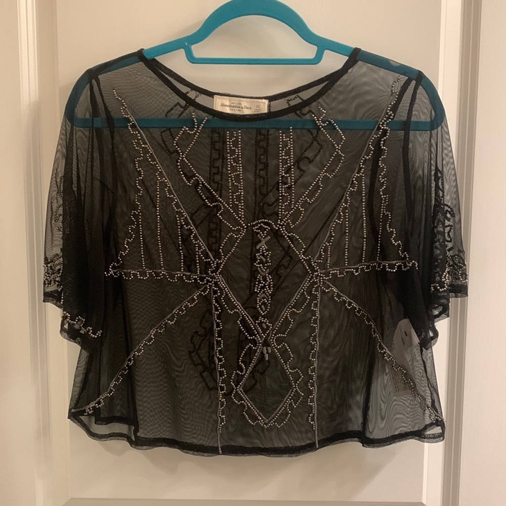 Sheer beaded abercrombie shirt